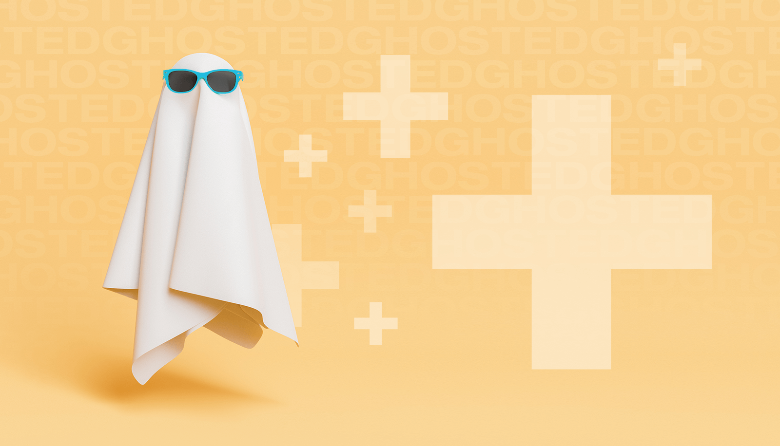 A ghost wearing sunglasses